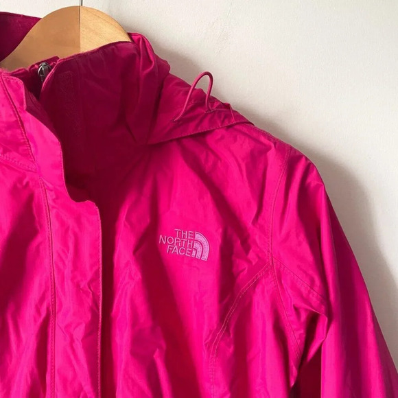 The North Face Antora  Dryvent Jacket Coat Hot Pink Size Medium - Picture 3 of 8